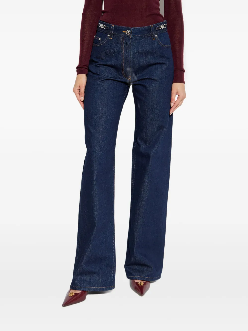 Versace Jeans met vijf zakken Blauw