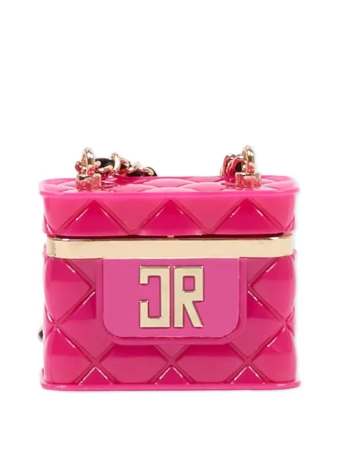 John Richmond Junior quilted logo-plaque bag