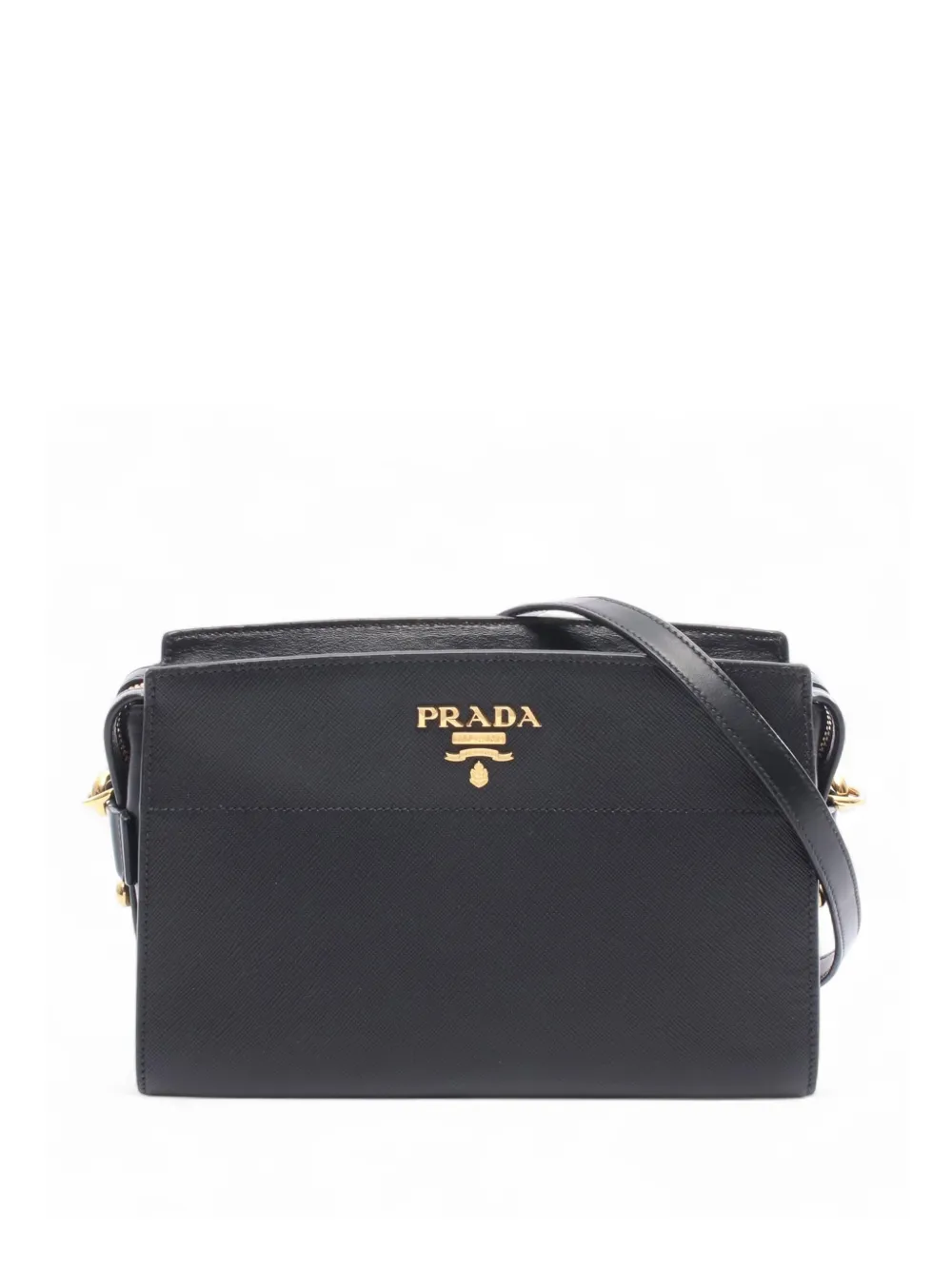 Prada Pre-Owned 2010-2025 Saffiano Esplanade crossbody bag - ブラック Prada Pre-Owned 2010-2025 Saffiano Esplanade crossbody bag - ブラック