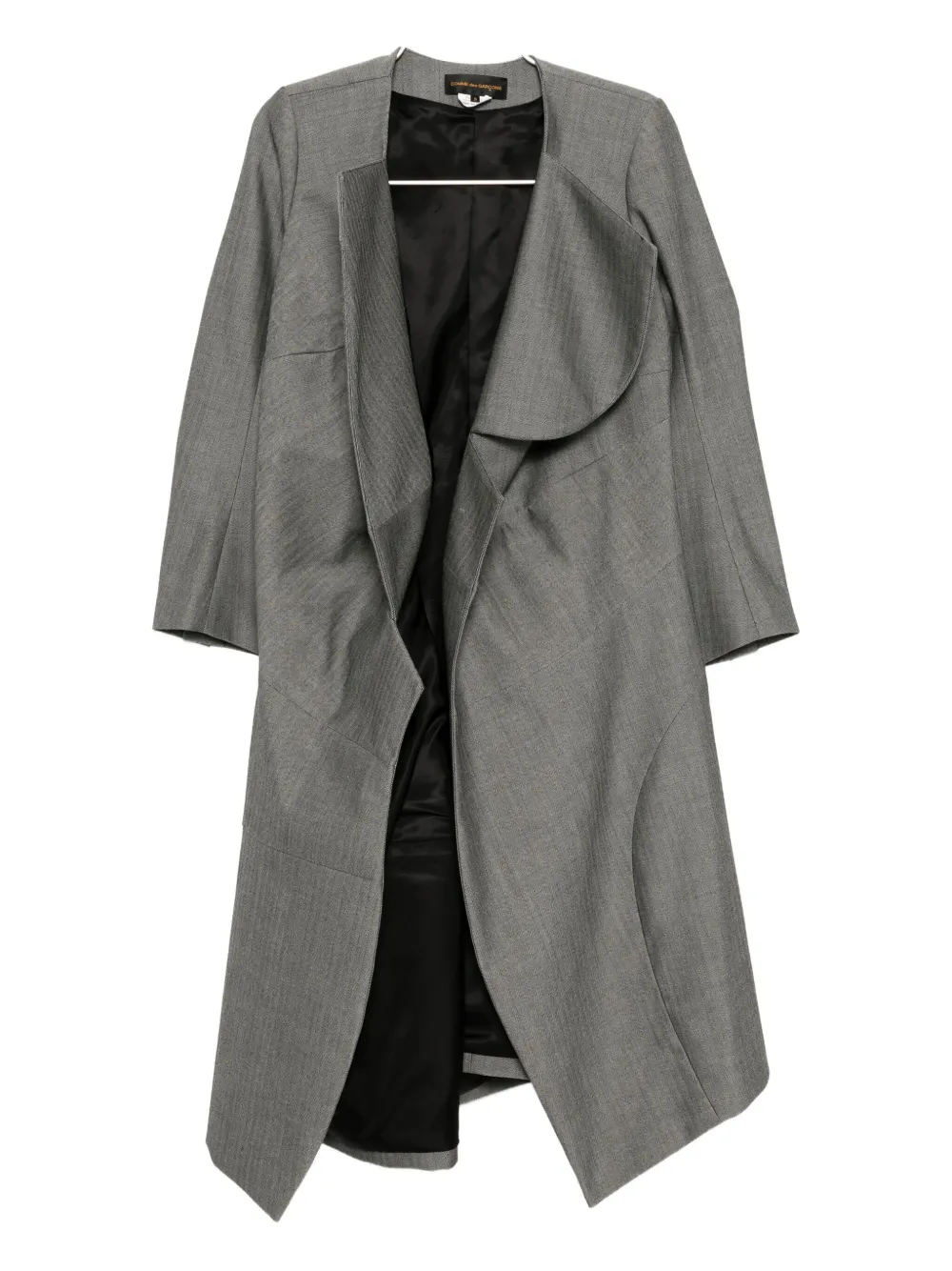 Comme Des Garçons asymmetric wool coat - Grigio