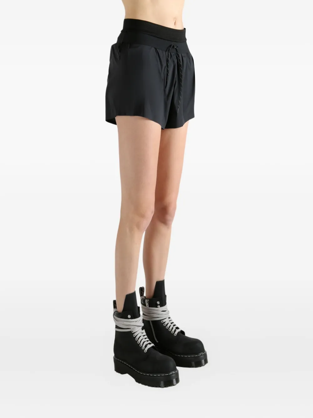 Satisfy Elasticated-waistband Shorts In Black