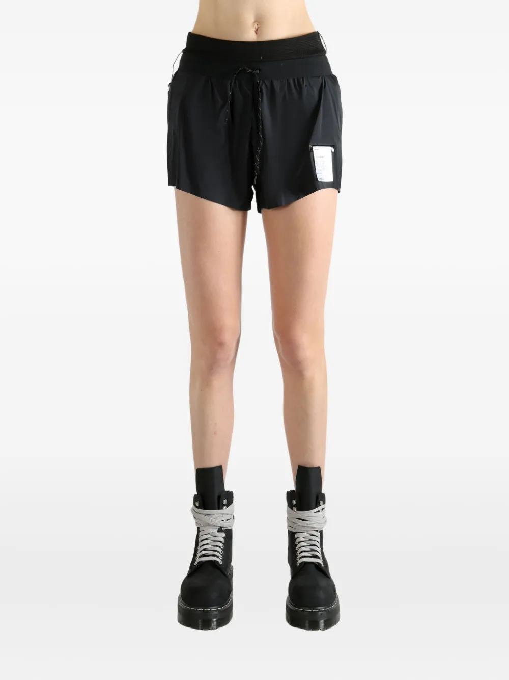 Satisfy Elasticated-waistband Shorts In Black