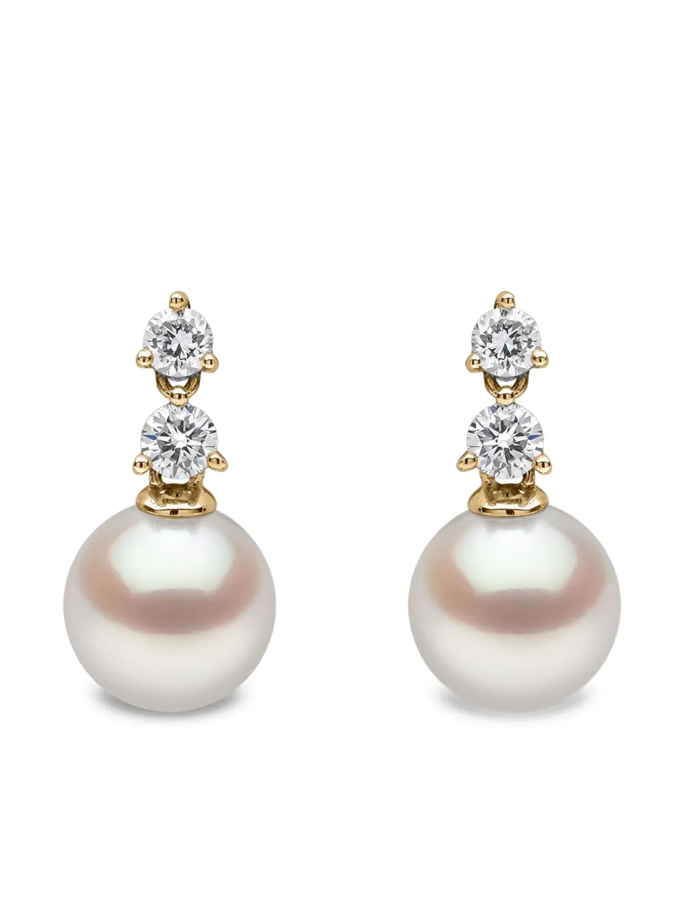 Yoko London アコヤパール＆ダイヤモンド ピアス 18Kイエローゴールド - ゴールドトーン