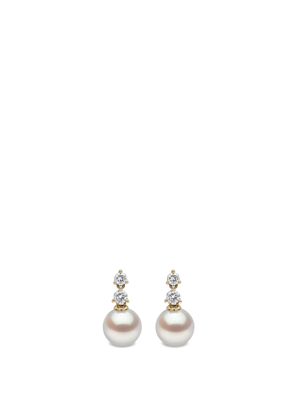 Yoko London 18K yellow gold akoya pearl and diamond earrings - Oro