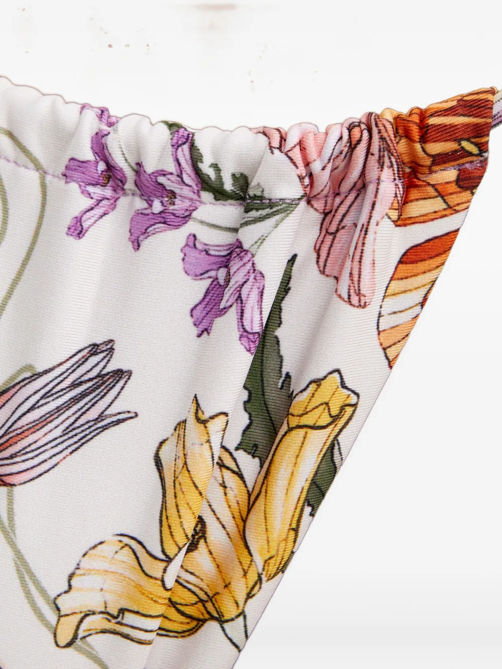 Agua Bendita Alexis Floral-print Ring-details Bikini Bottom In Multi