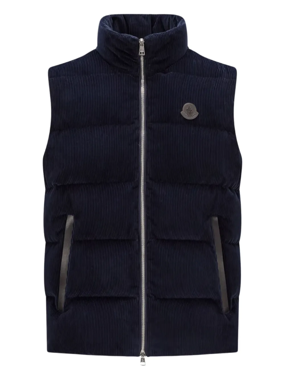 Moncler Acrab corduroy-texture padded gilet | Blue | Image 1