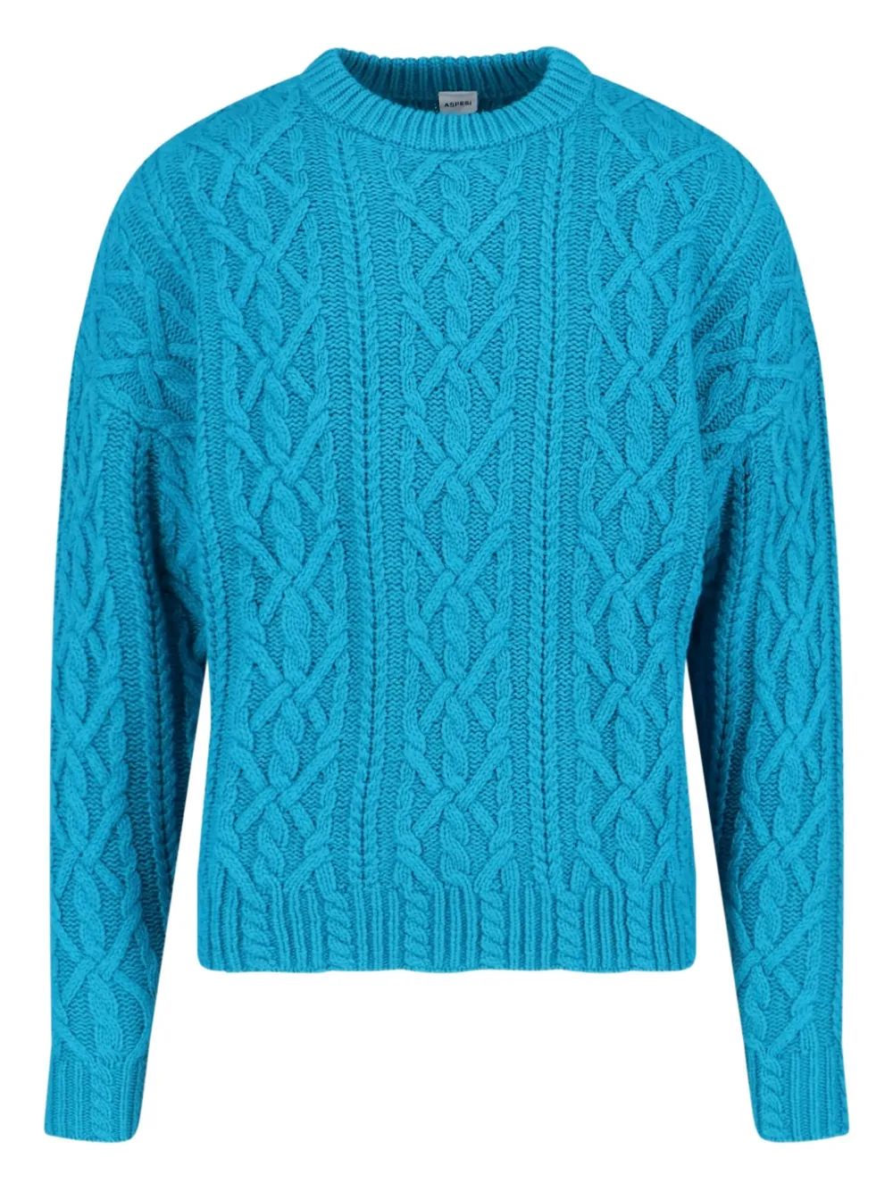 ASPESI Maglione girocollo in maglia a trecce | blu | Image 1
