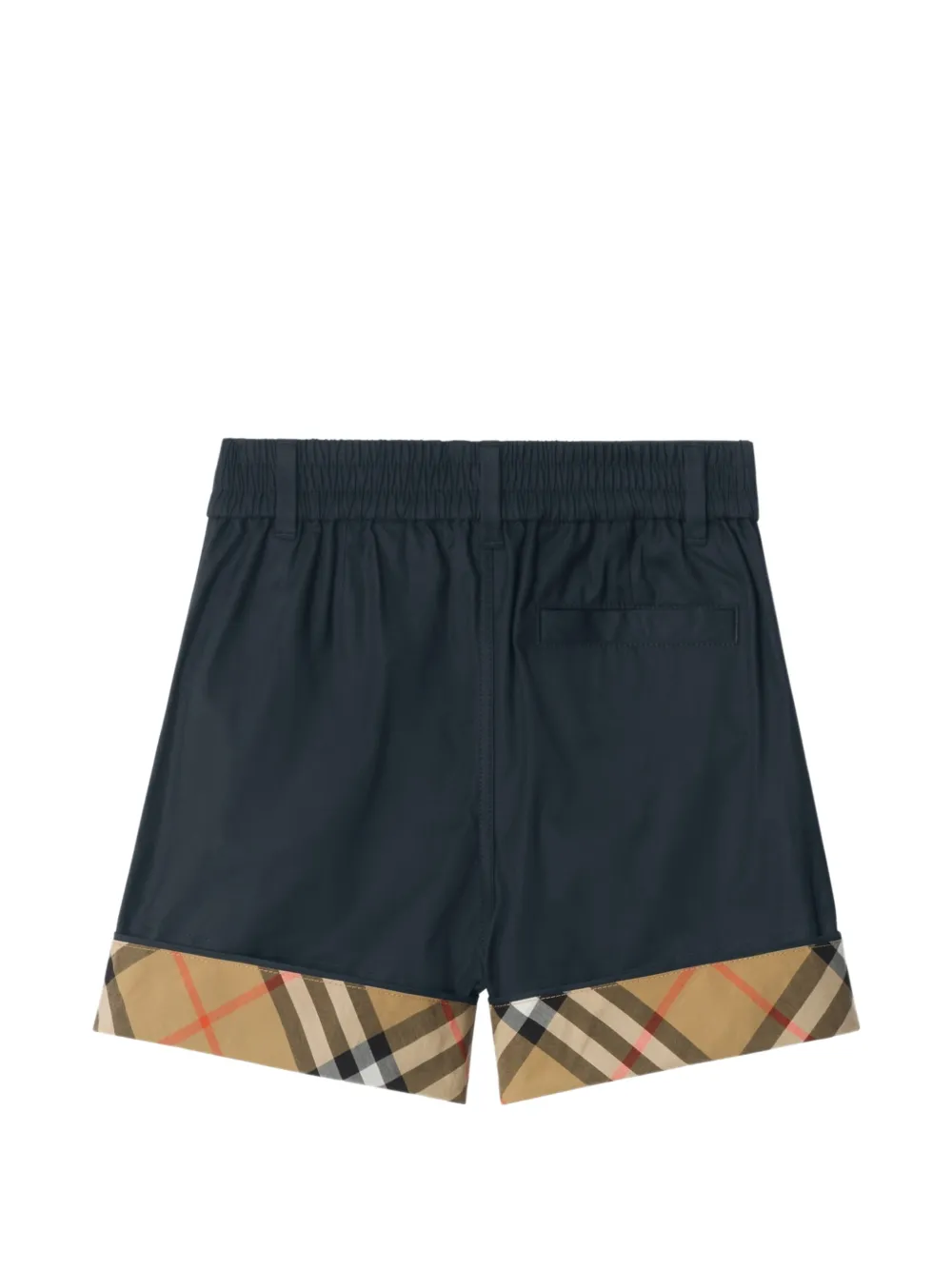 Burberry Kids Geruite shorts Blauw