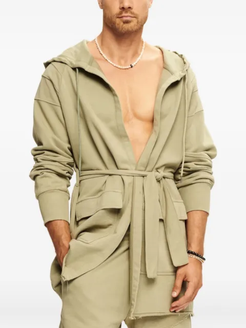 SEROYA Atlas hooded belted jacket