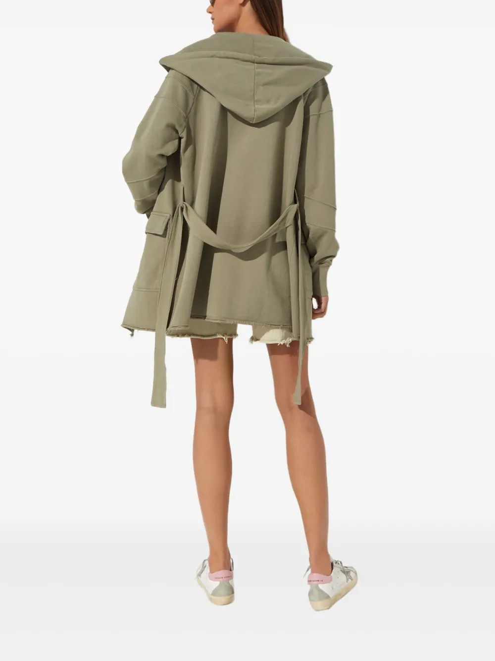 Ser.o.ya Atlas Hooded Belted Jacket In Neutral