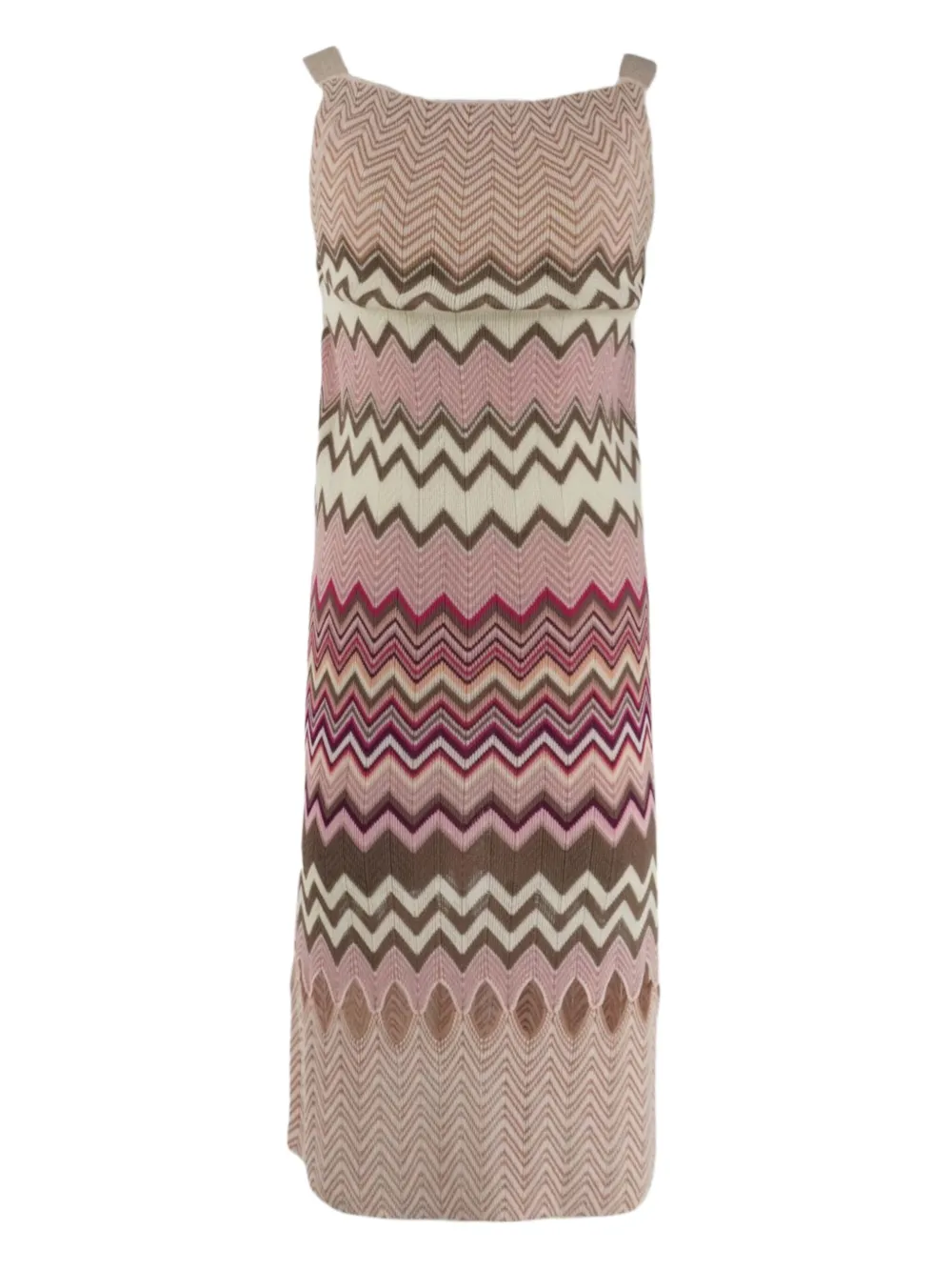 Missoni Pre-Owned zig-zag sleeveless dress - Toni neutri