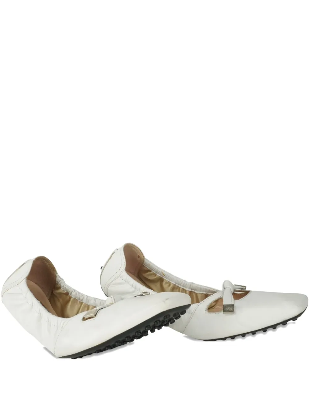 Tod's Vintage leather ballet flats - Bianco