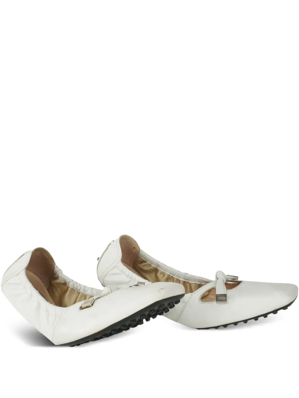 Tod's Vintage leather ballet flats - Weiß