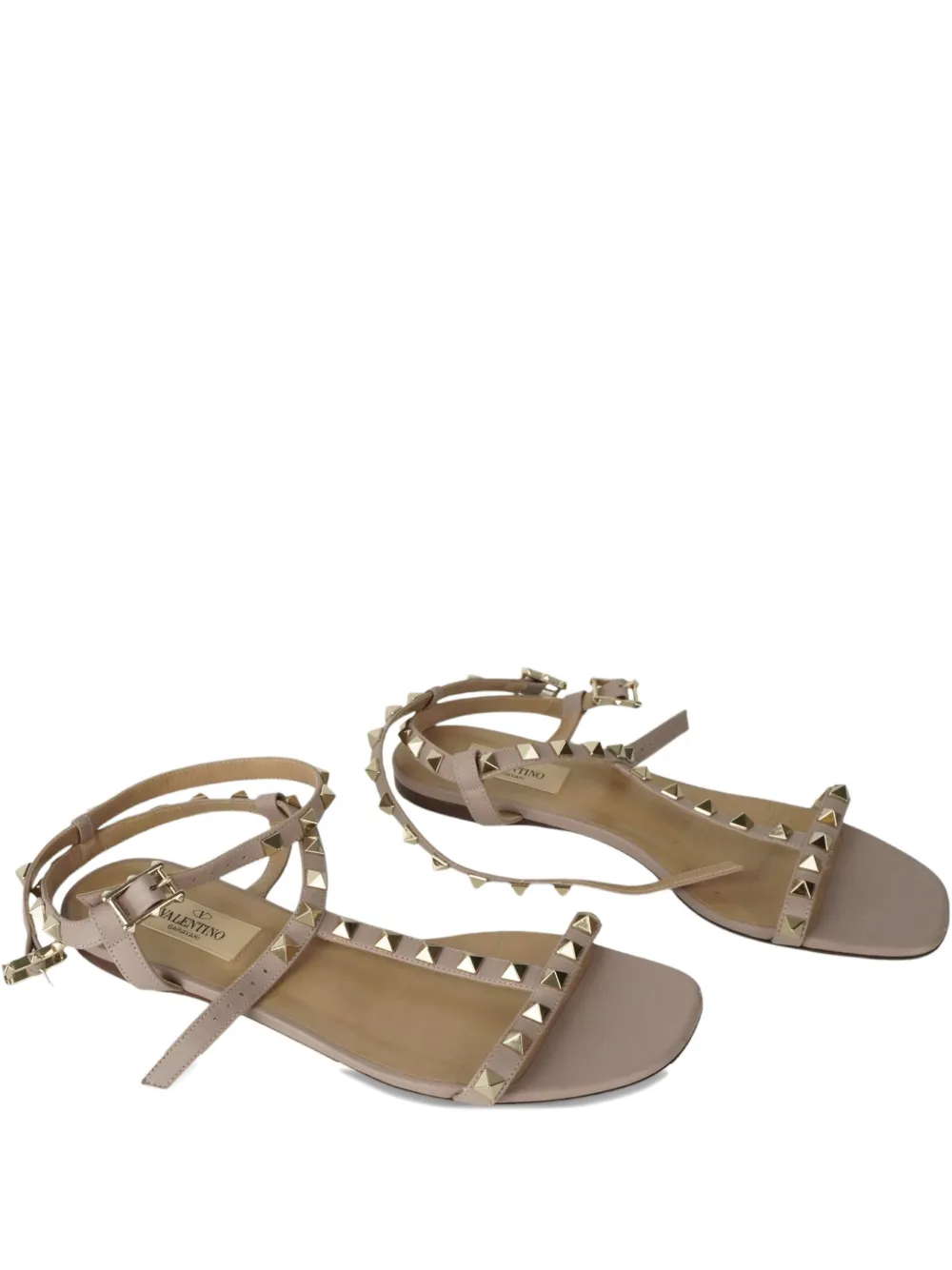 Valentino Garavani Pre-Owned ロックスタッズ サンダル - ニュートラル