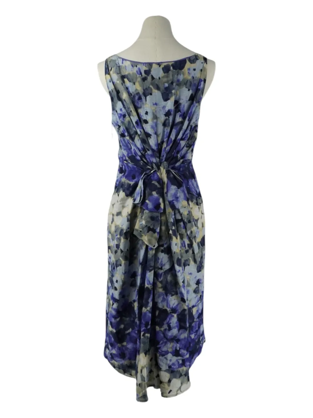 Moschino Pre-Owned printed ribbon-detail dress - Blauw