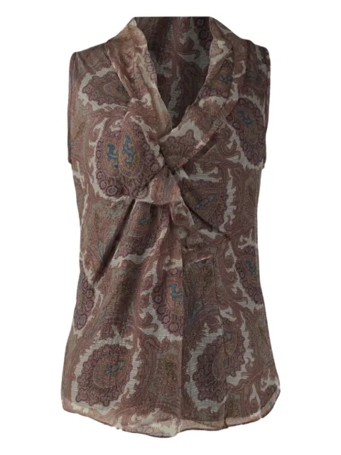 Etro Vintage top con detalle de volantes