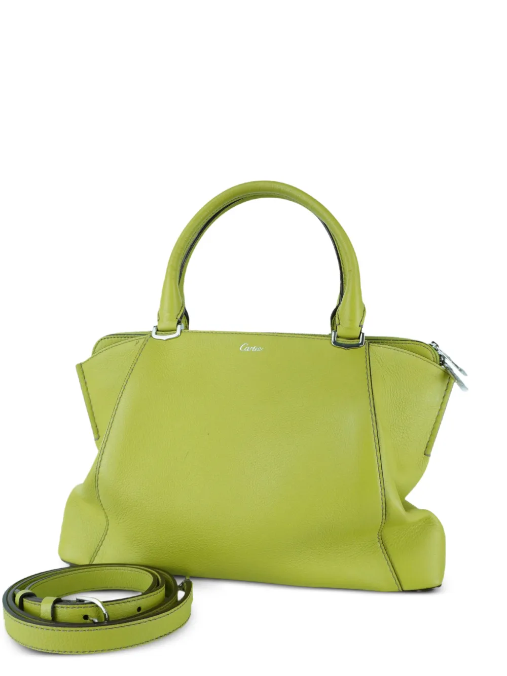 Cartier C de Cartier レザーハンドバッグ M - グリーン