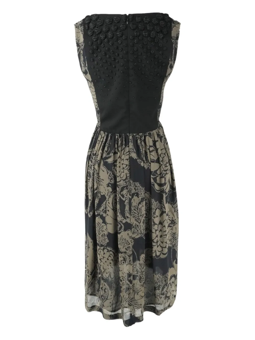 Etro Vintage embroidered V-neck dress - Zwart