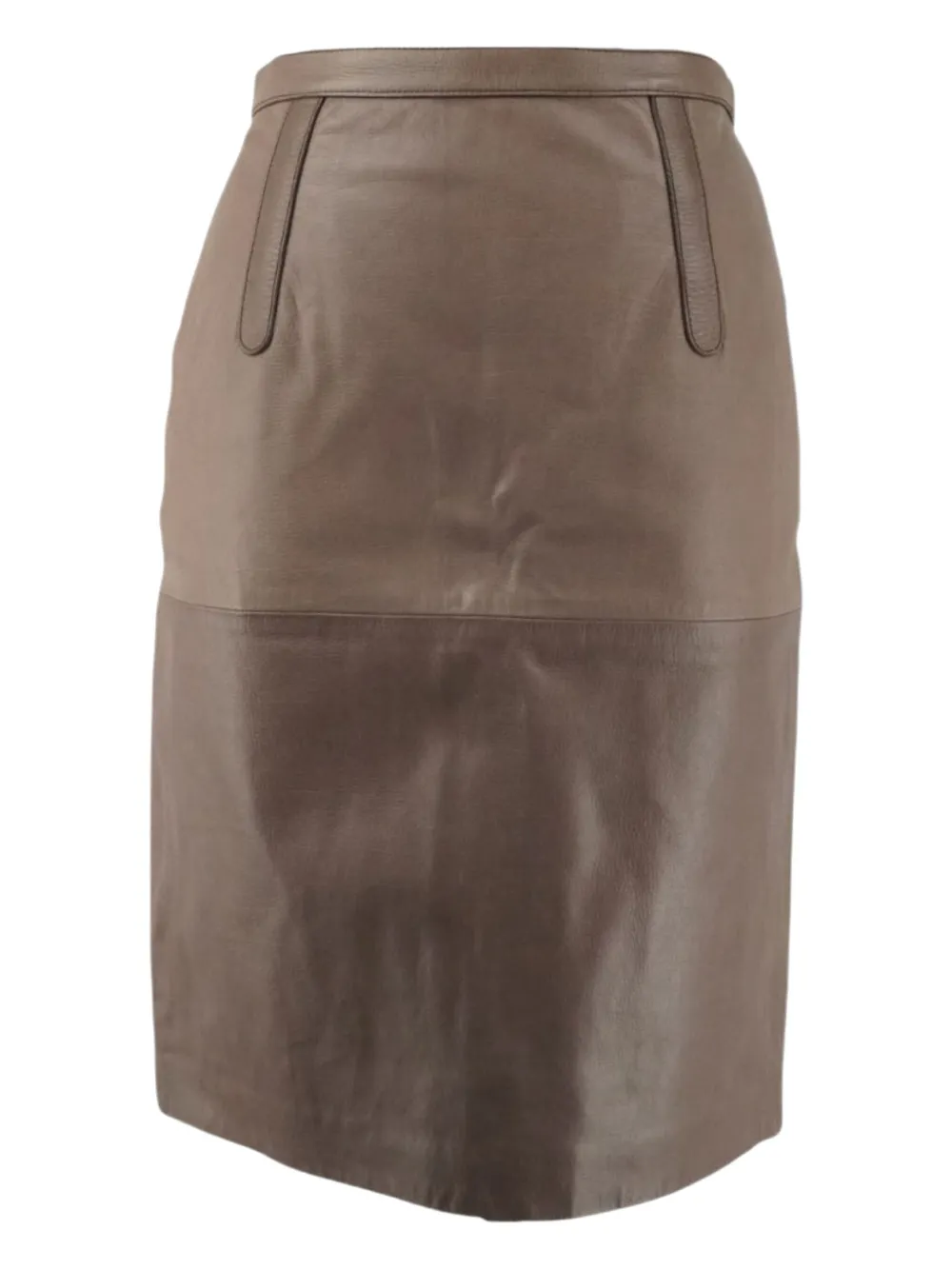 Bottega Veneta Pre-Owned leather skirt - Bruin