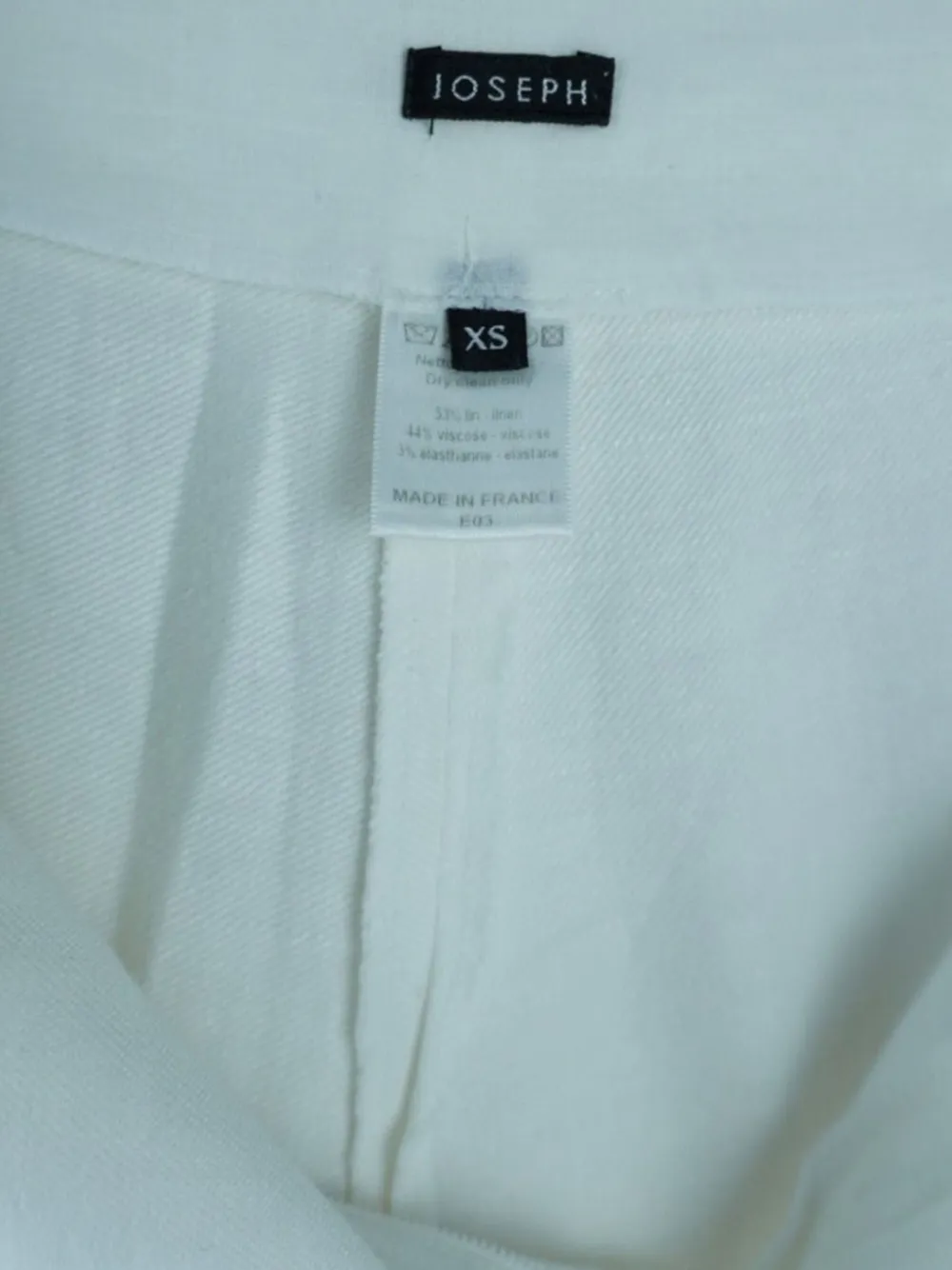 Pre-owned Joseph White Linen Pants In Blue