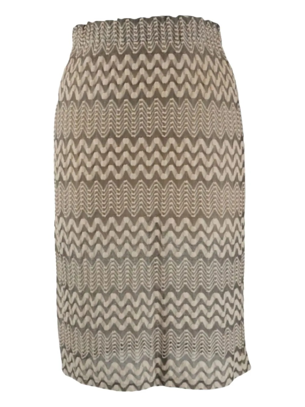 Missoni Pre-Owned Bleistiftrock mit Zickzackmuster | Braun | Image 1