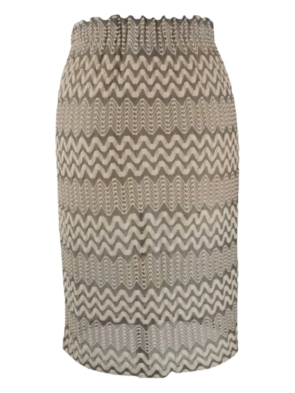 Missoni Pre-Owned Zig-Zag pencil skirt - Bruin