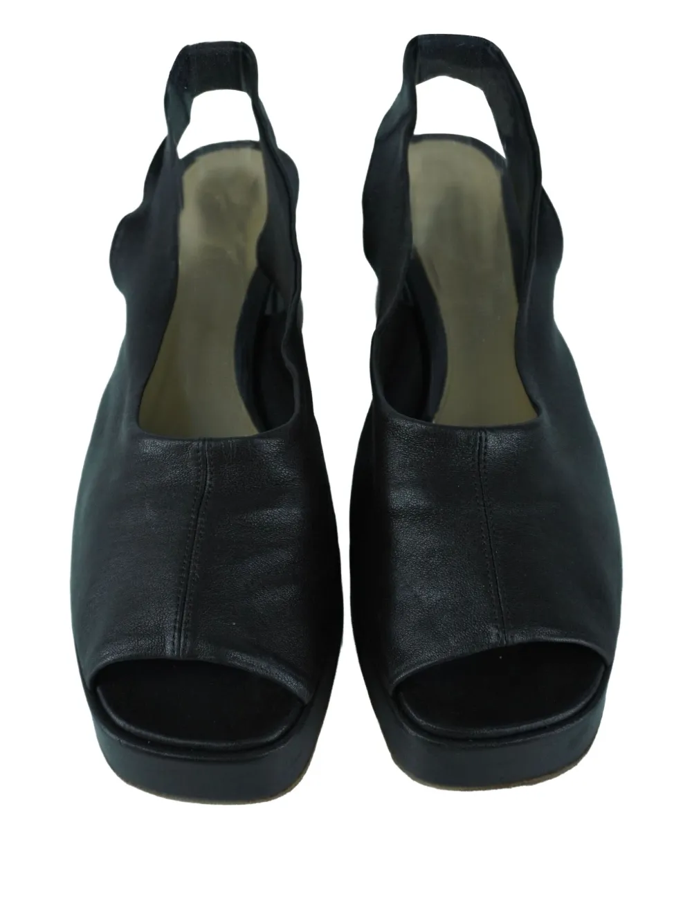 Bottega Veneta Pre-Owned Bottega Veneta Dark Brown Als Soft Leather Sandals - Bruin