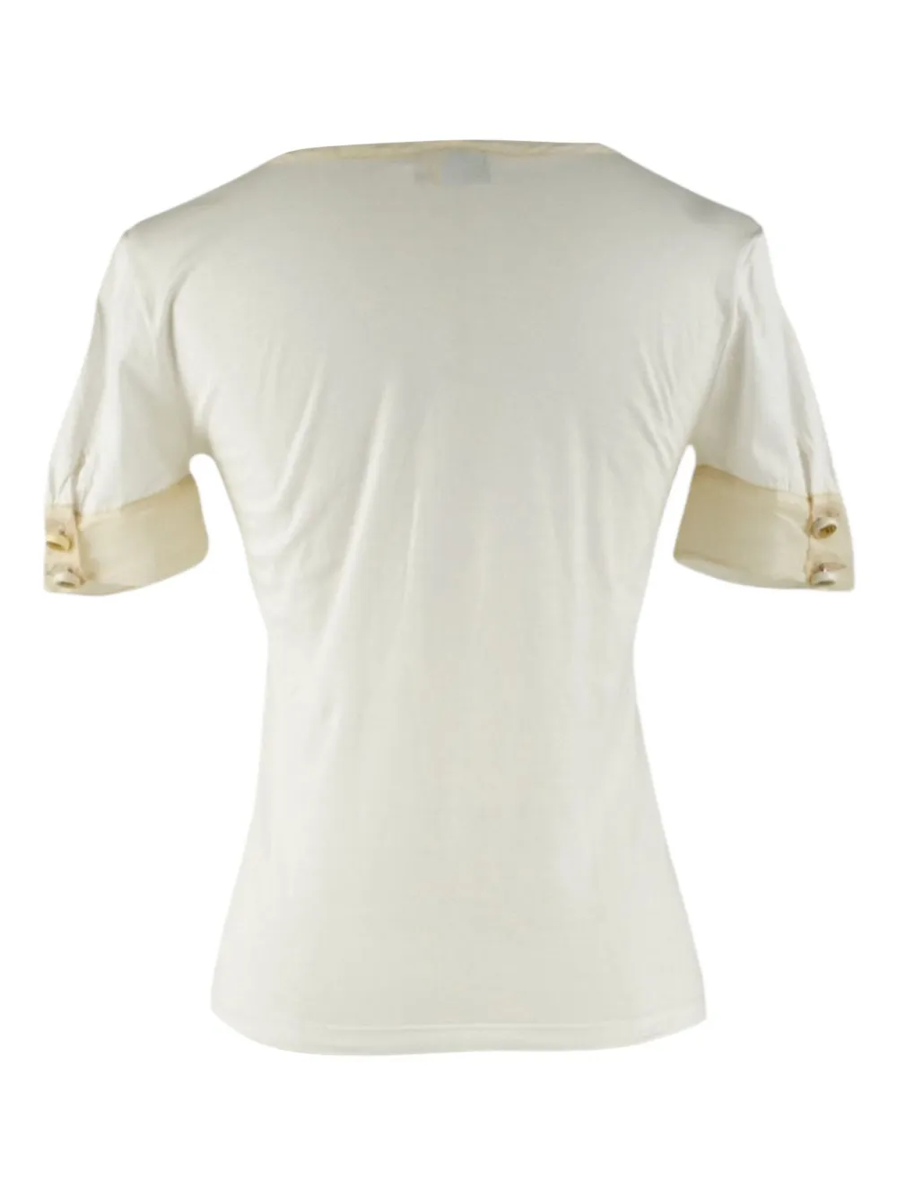 Fendi Pre-Owned playera con botones en las mangas y cuello en V | Image 2