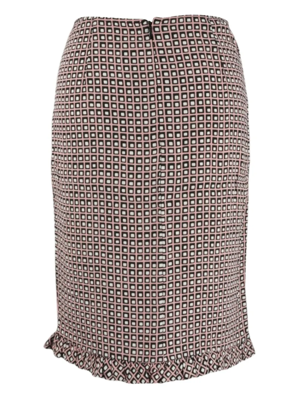 Marni Pre-Owned checkered ruffled skirt - Roze