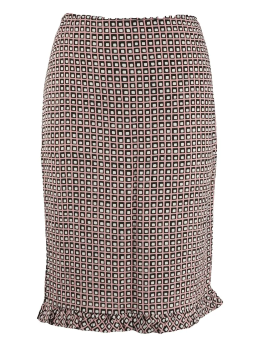 Marni Pre-Owned checkered ruffled skirt | Pink | Image 1