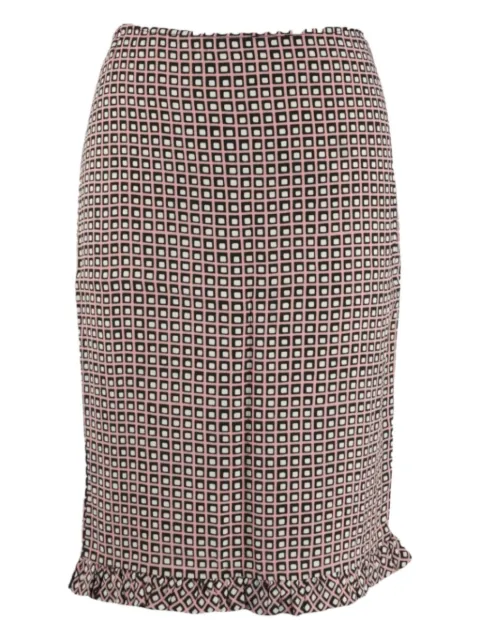 Marni Pre-Owned checkered ruffled skirt