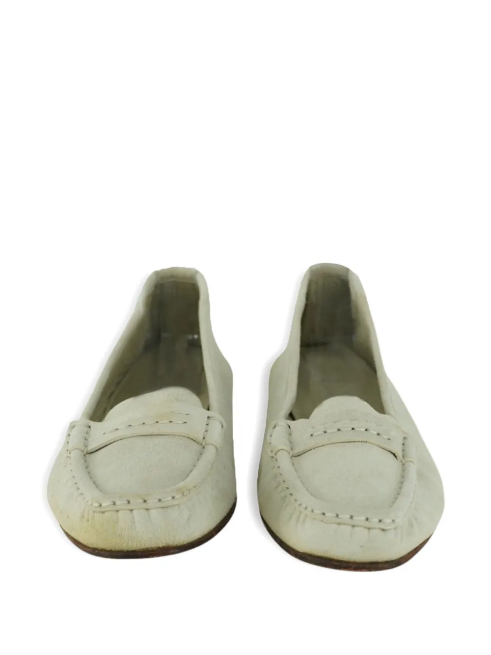 Pre-owned Loro Piana Suede Loafers In Neutral