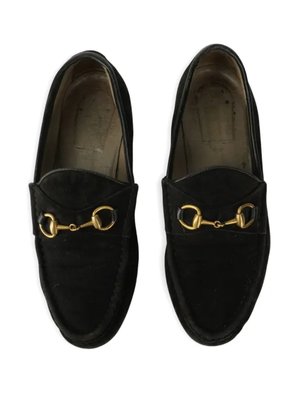 GUCCI スウェード ブラック ホースビット ローファー 7B GUCCI グッチ