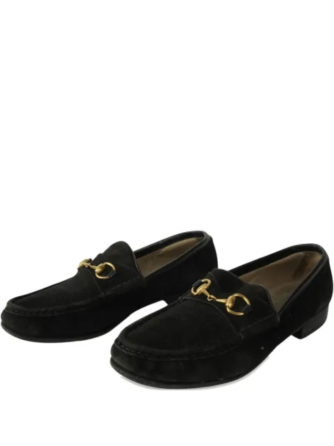 Gucci Pre-Owned Horsebit suede loafers