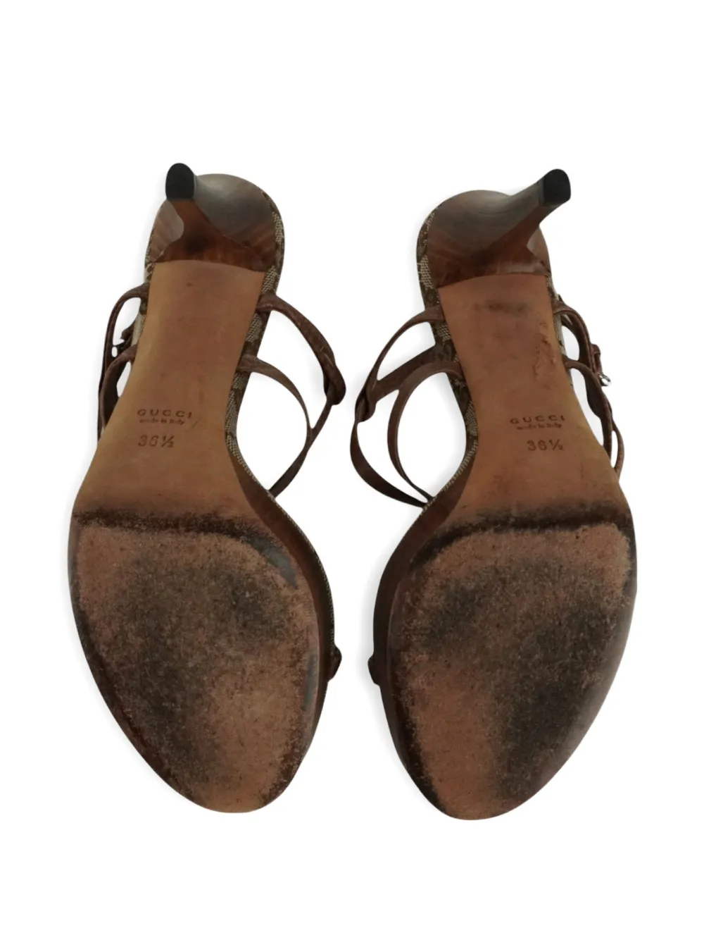 Gucci Pre-Owned Monogram Bamboo heels - Bruin