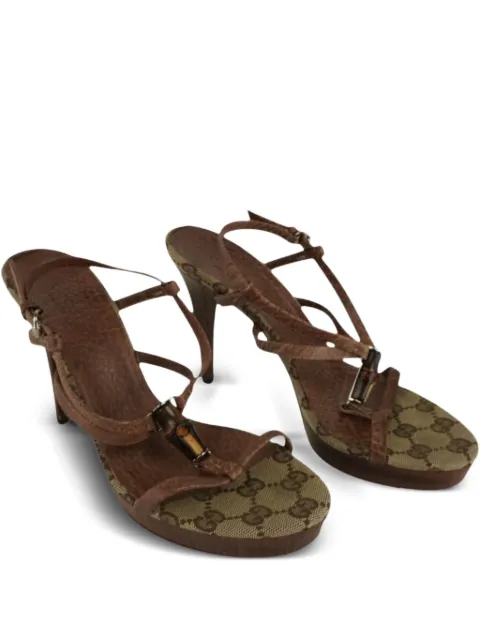 Gucci Pre-Owned escarpins à motif monogrammé Bamboo