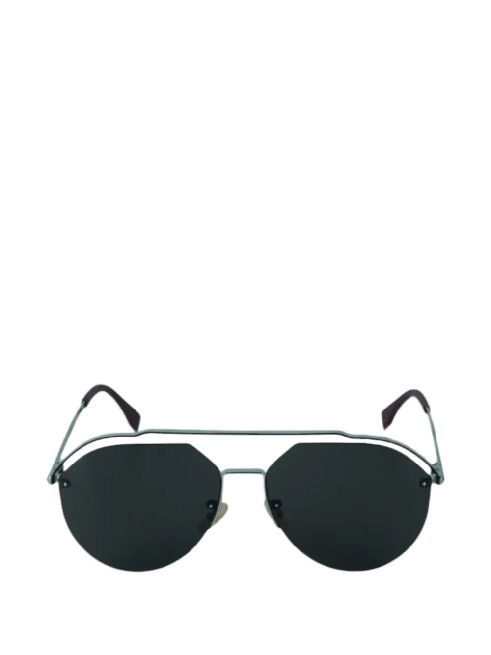 Fendi Pre-Owned geometric-frame sunglasses | Grey | Image 1