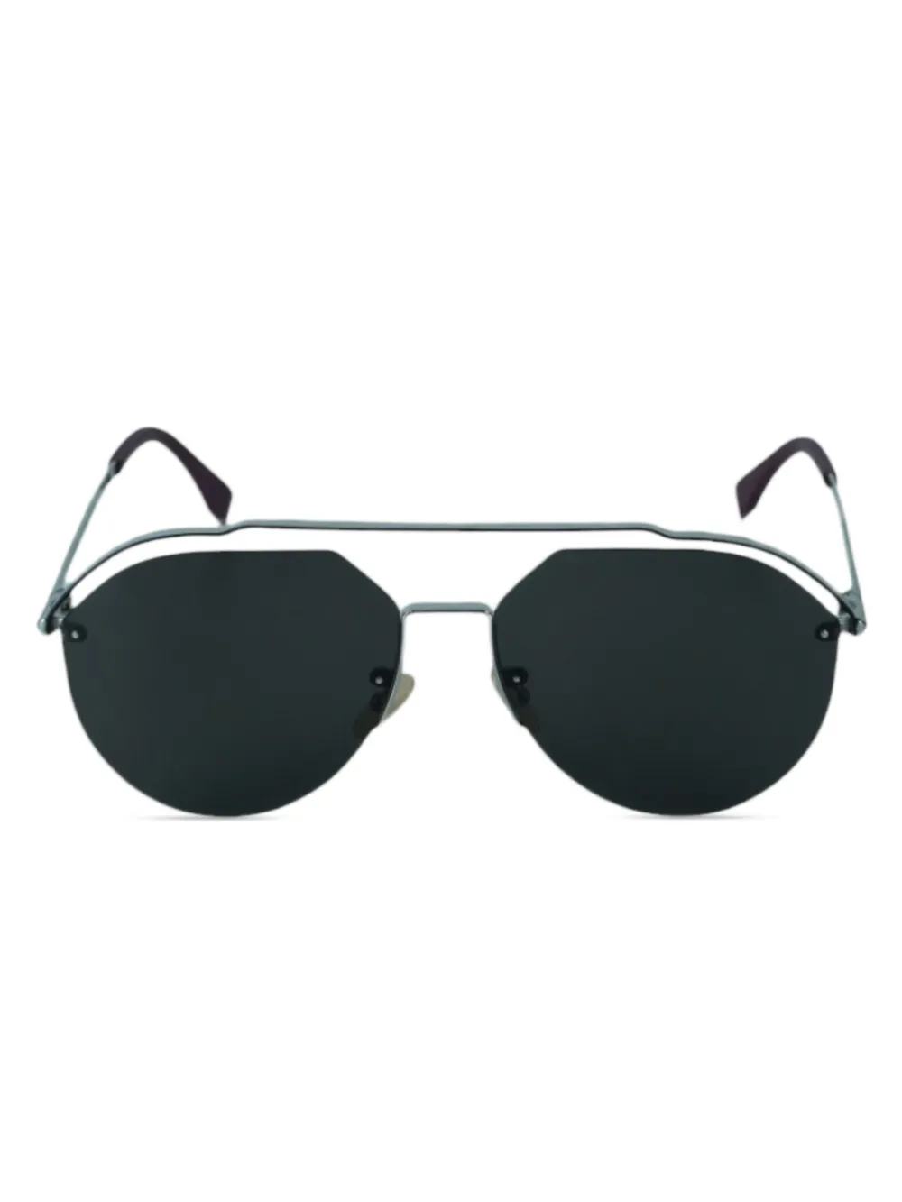 Fendi Pre-Owned geometric-frame sunglasses | Grey | Image 1