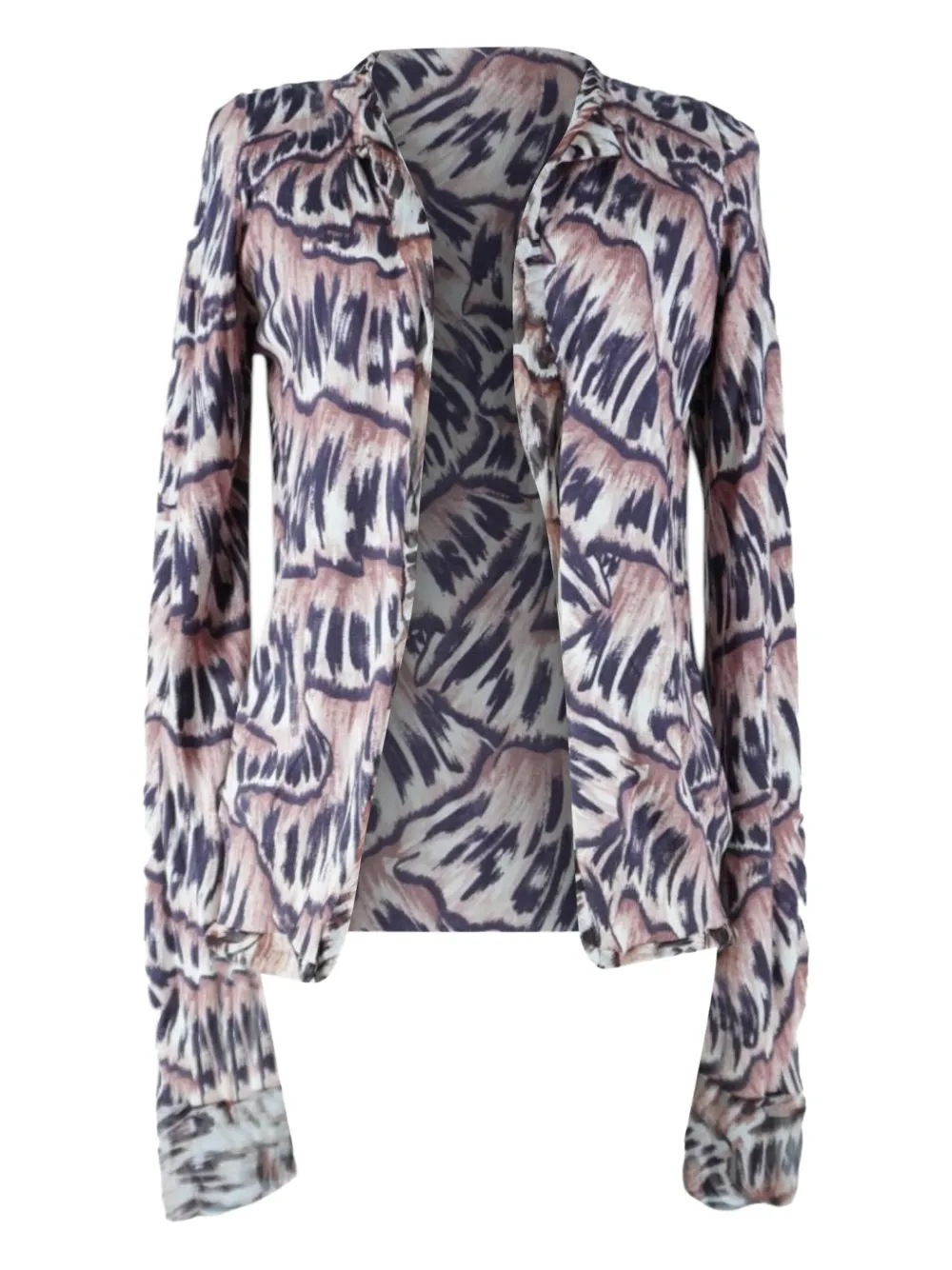 Bottega Veneta Pre-Owned printed cashmere cardigan - Toni neutri