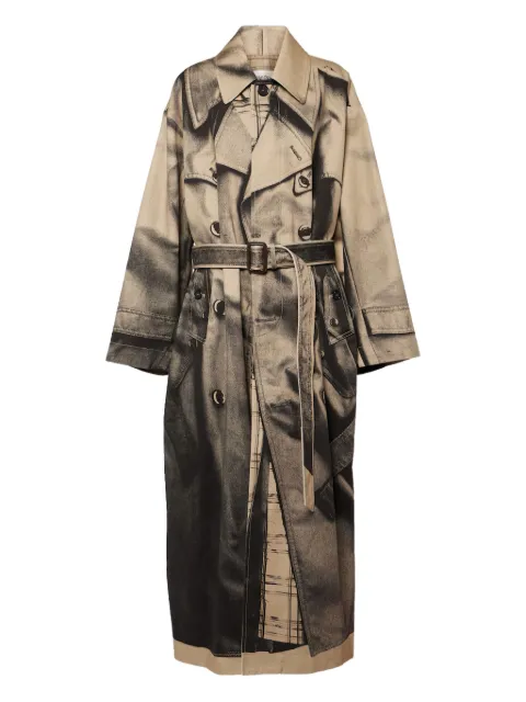 Jean Paul Gaultier Trompe-l'oeil belted trench coat
