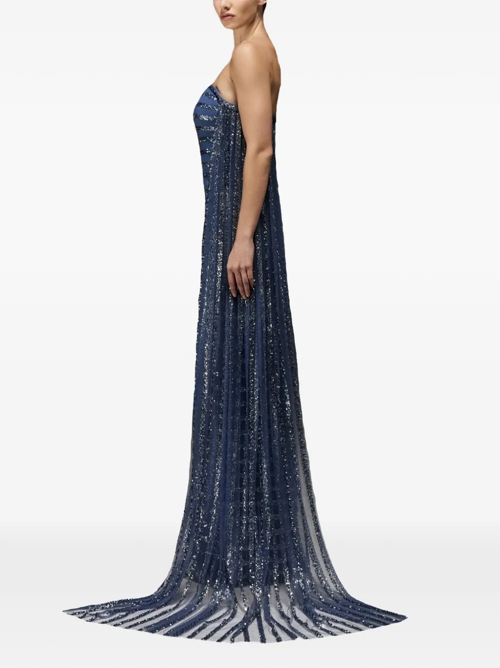 Crystal-Embellishment Maxi Dress