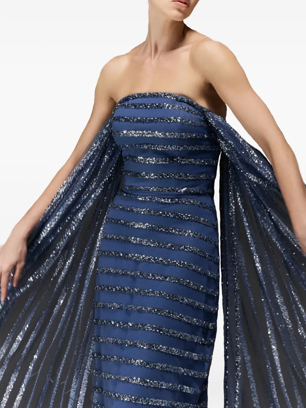 Crystal-Embellishment Maxi Dress