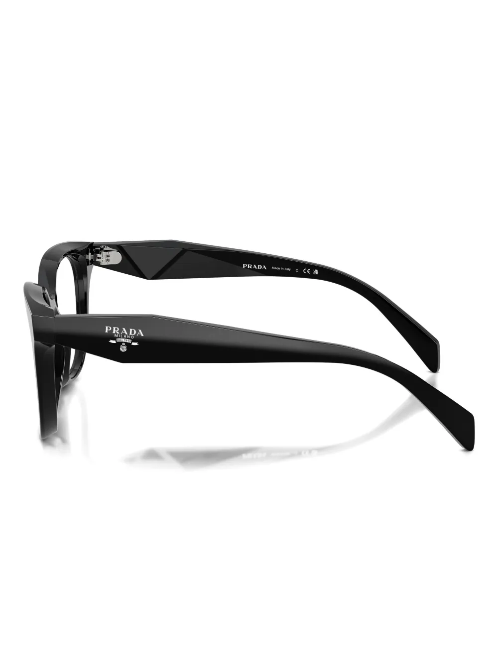 Prada Pr C11v 16k1o1 Nero Glasses In Black