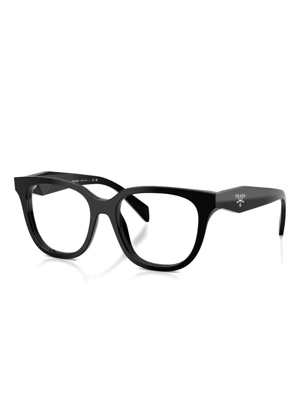 Prada Pr C11v 16k1o1 Nero Glasses In Black
