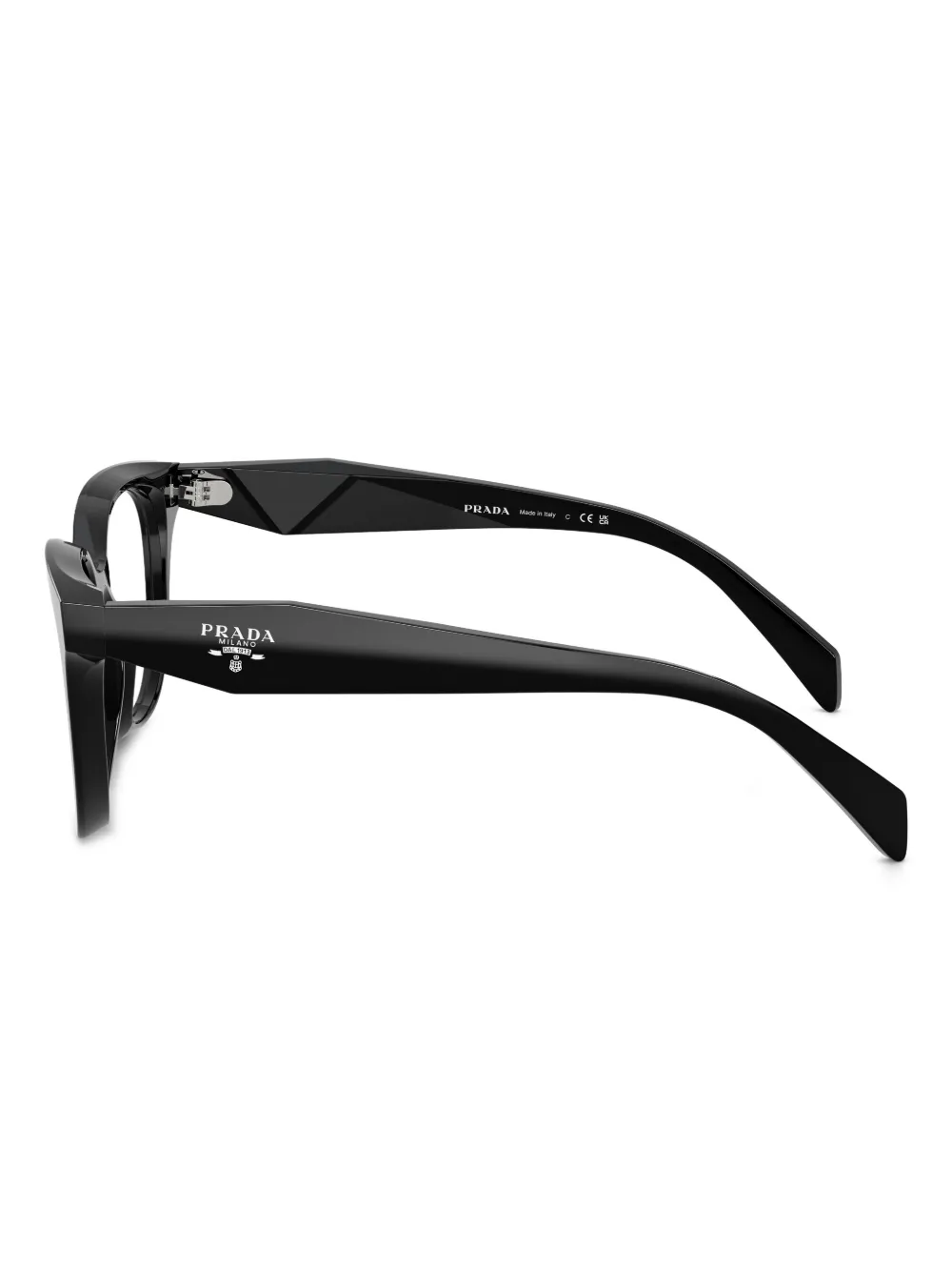 Prada Eyewear Bril met D-montuur Zwart