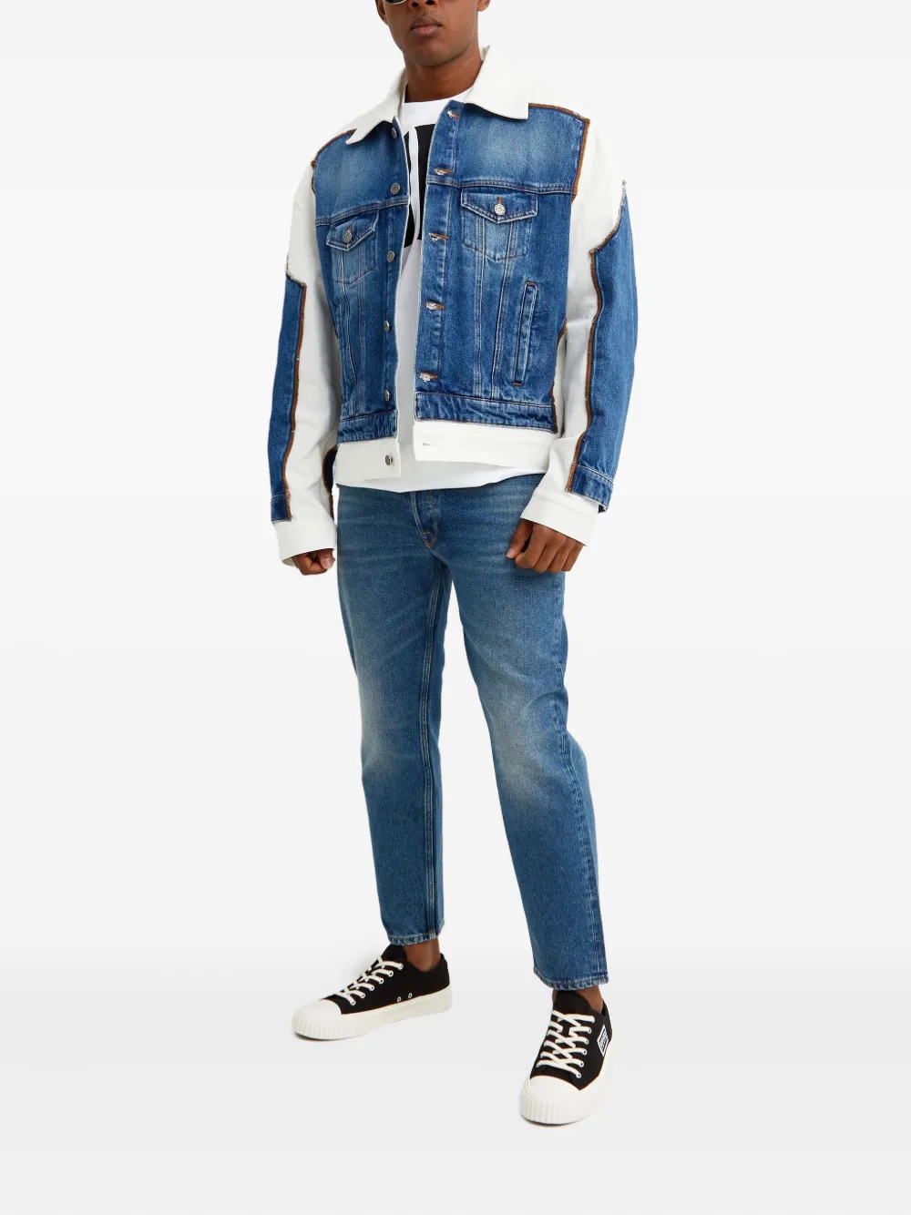 Jean Paul Gaultier Button-fastening Jacket In Blue