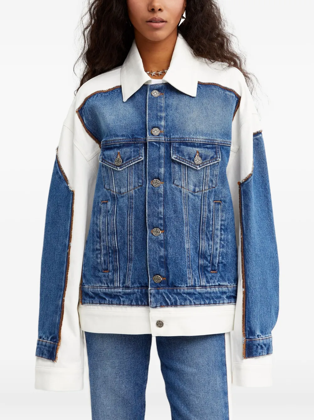 Jean Paul Gaultier Button-fastening Jacket In Blue