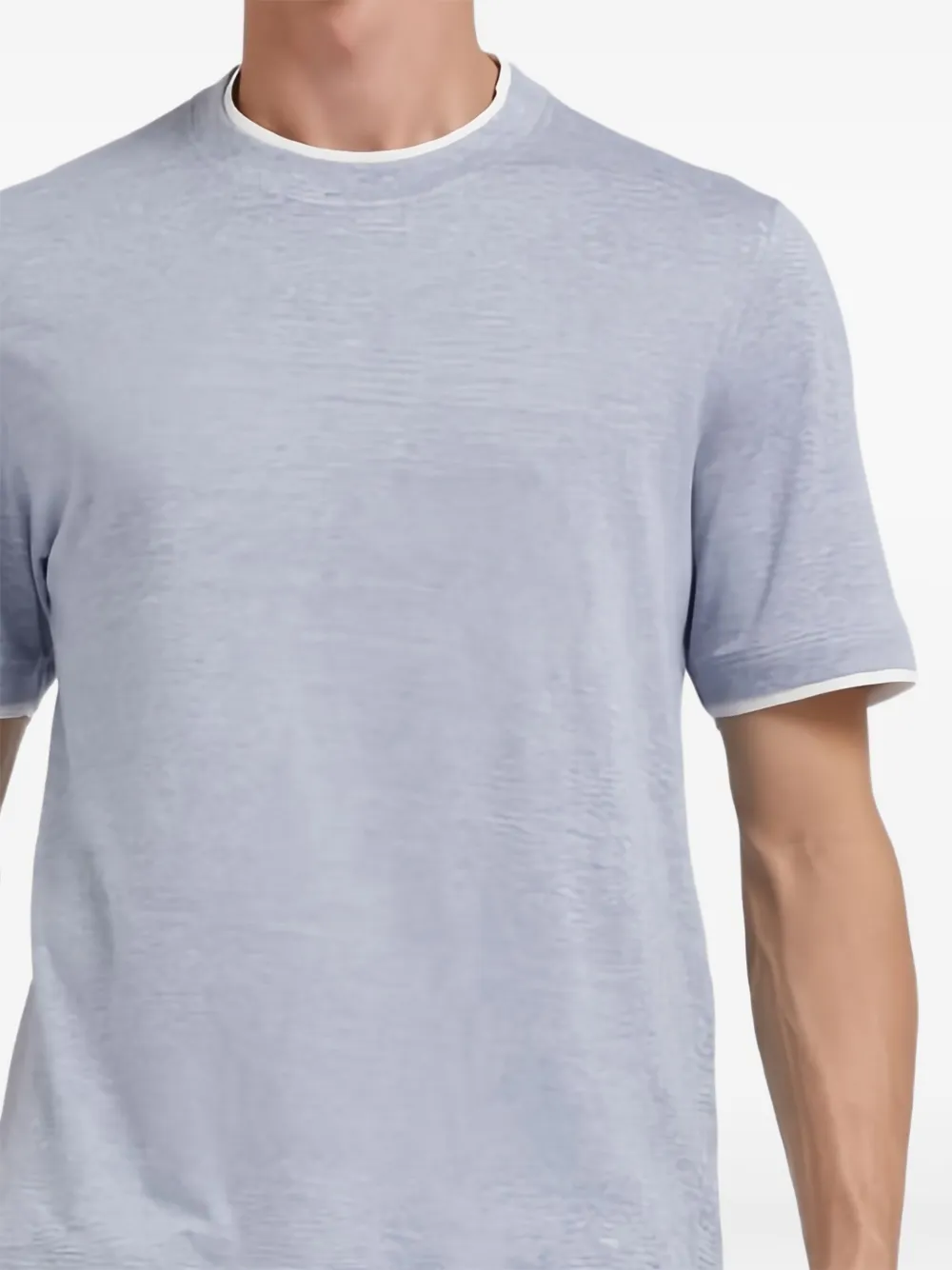 Brunello Cucinelli T-shirt met afwerking - Grijs