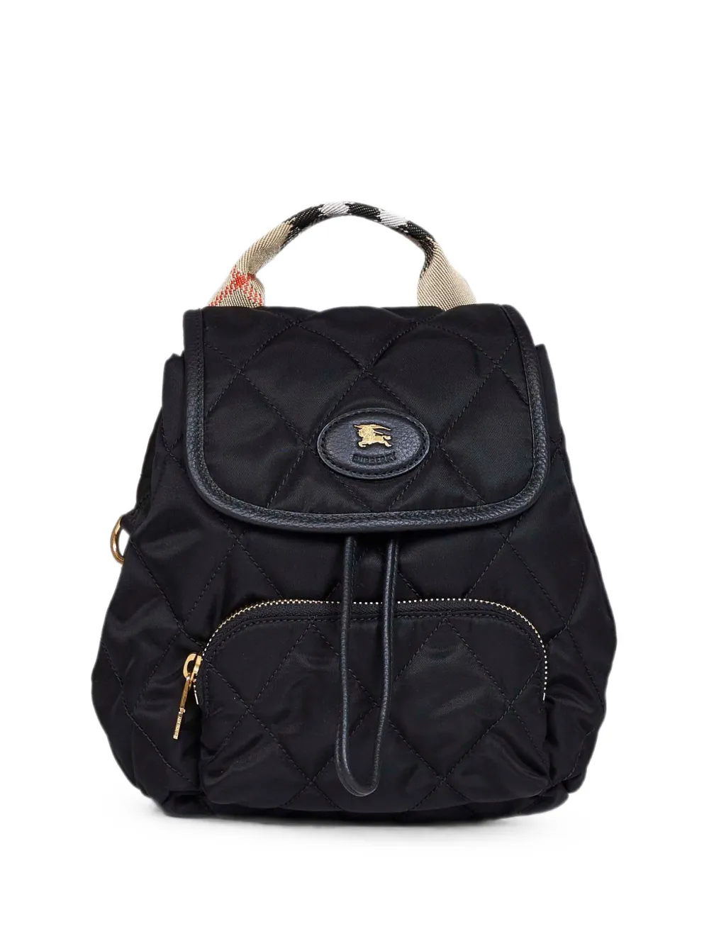 Burberry 迷你 Horseshoe 双肩包 - Nero