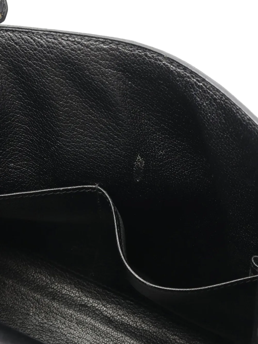 Pre-owned Hermes 2000-2025 Box Calf Kelly Ii Sellier 28 Handbag In Black